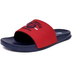 Nautica Heren Athletic Slide Comfort, rood, marineblauw, porter, 45.5 EU
