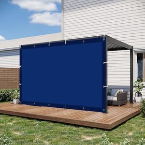 Waterdicht schaduwzeil, 3,2 x 3,5 m, rechthoekig zonnescherm voor tuin, terras, balkon, tuin, camping, marineblauw