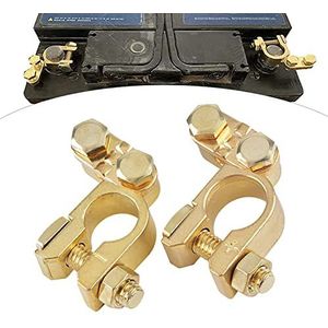 2 stuks accuklemmen accupoolklemmen auto accuklem connector autoaansluitingen batterijklemmen messing voor auto vrachtwagens caravan camper transporter bestelwagens 12/24V