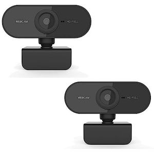 Webcams, 1080P Webcam Full HD Web Camera Met Microfoon USB Videocamera's for PC Computer Laptop Desktop Conferentie(2PCS Webcam)
