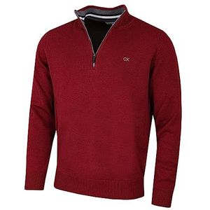 Calvin Klein Golf Heren Katoenen Trui-Bourgondische sport-L