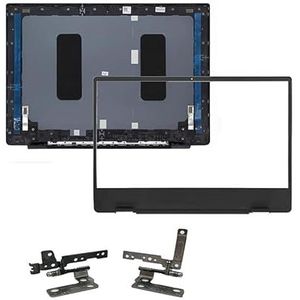 WANGHUIH Blauwe bovendeksel LCD-achterklep + rand + scharnieren compatibel met Dell Vostro 5490 V5490 laptop (A2+B+H)