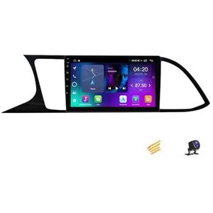 ZARAPLUS Android 13 2 DIN Bluetooth Autoradio 9 Inch Touchscreen Voor Seat Leon 2012~2018 Car Stereo Met AHD Achteruitrijcamera/GPS Navigatie/Stuurwielbediening/Multimediaspeler,NF1