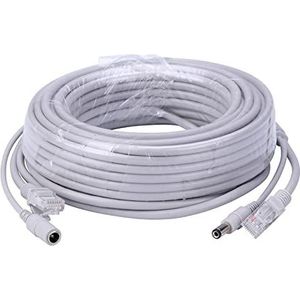 5m / 10m / 20m / 30m Optioneel 2,1 mm / 5.5mm jack RJ45 + DC Power Extension Ethernet CC/TV Kabel geschikt Fit Compatible IK P Camera NVR Systeem (Size : 5M)