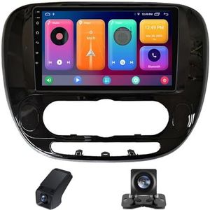 Android 14 Autoradio geldt voor Kia Soul 2 PS 2013-2019 Autoradio 2 Din Draadloze Carplay Android Auto 9 Inch Touchscreen met GPS-navigatie 4GLTE 5GWiFi FM/RDS-radio Camera(B,C10 Pro)