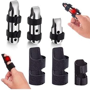 Gipizi - Vingerspalk - Verstelbare - 6 Stukken - Vinger Stabilisator Brace met Ingebouwde Aluminium