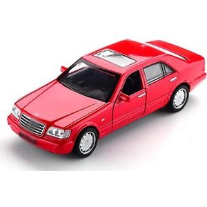 Casting Car Model Voor S-W140 1/32 Legering Model Auto Speelgoed Met Geluid Pull-back Functie Legering Voertuig Model (Color : Red)