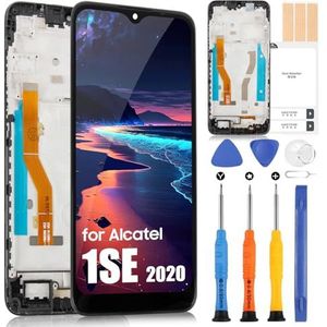 Lcd-scherm voor Alcatel 1SE 2020 display voor Alcatel 1 SE OT5030 5030 5030D 5030F LCD-scherm touchscreen montage met reparatieset (6,2 inch, zwart met frame)
