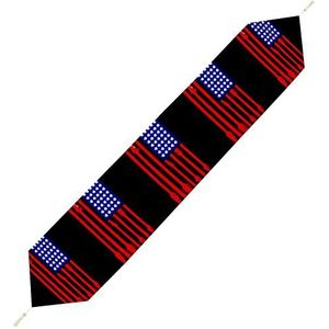 Gitaar Amerikaanse vlag tafelloper kort pluche tafelkleed linnen decoratieve tafelkleed voor feest bruiloft decor 178 x 33 cm