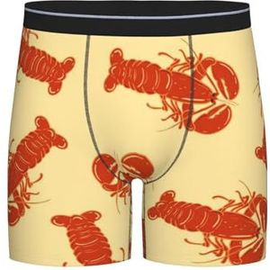GRatka Boxer slips, heren onderbroek Boxer Shorts been Boxer Slip Grappige nieuwigheid ondergoed, dier rode kreeft, zoals afgebeeld, XXL