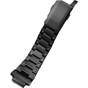 Geschikt for Casio 3229 DW5600 mod kit GSHOCK klein blok GW5610 DW-5600 GW-B5600 metalen band + kast precisie staal eenvoudige effen kleur sex(Color:Black strap,Size:5610mm)