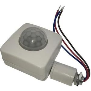 PIR-sensor 110-220V bewegingssensor 110V bewegingsmelder sensor timer 220V automatische infrarood outdoor bewegingssensor lichtschakelaar (kleur: 10 mm wit)