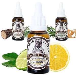 Natural Beard Oil for Men – Scented Beard Moisturiser Oil Contains Hydrating Jojoba + Argan Oil – Nourishing Mens Beard Softener for Healthier Hair Growt (Citrus,30ml)