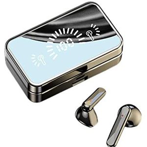 ZHOUJIE Draadloze Hoofdtelefoon, Draadloze Oordopjes Bluetooth Hoofdtelefoon met Opladen Case, In Ear Hoofdtelefoon HiFi Stereo 5.4 Ruisonderdrukking met Ingebouwde Microfoon, LCD-Display