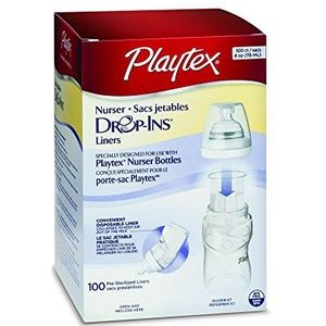 Playtex Flesvoeringen Drop-Ins - 4 oz. - 100-count (verpakking kan variëren) (Pack van 3)