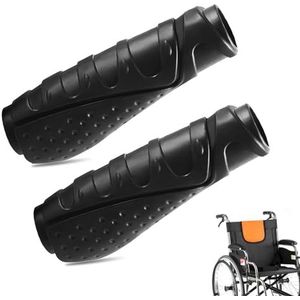 Rollator Handgrepen, 2 stuks loophulp, antislip, 21 mm, krukhandgrepen, ergonomische handgrepen, rollator, accessoires voor ouderen, gewonden (zwart)
