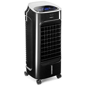 oneConcept Coolster 4-in-1 airconditioning: luchtkoeler + ventilator + ionisator + luchtbevochtiger (65 W, 320m³ / h, 4 liter tank, oscillatie) zwart