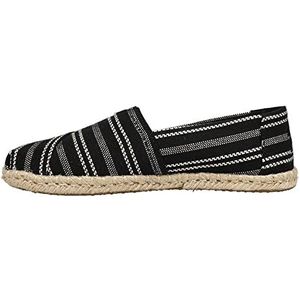 TOMS Alpargata-touw voor dames, platte slippers, zwart, 36.5 EU