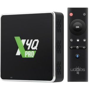 Ugoos X4Q Pro Android 11 Amlogic S905X4 TV Box 4GB RAM 32GB ROM 2.4G/5G Dual WiFi BT5.1 USB 3.0 Ethernet 1000M ondersteunt AV1 4K HDR TV decoder
