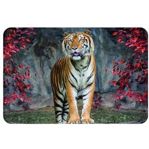 GloGlobal The Tiger deurmat badmat antislip vloermat zachte badkamertapijten absorberend badkamerkussen 40 x 60 cm