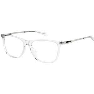 POLAROID Mens PLD D549/G Prescription Eyewear Frames, Crystal, 55