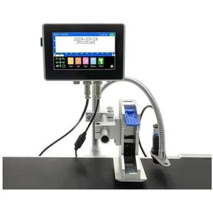 Brede codeertoepassingen Industriële online inkjetprinter 12,7/25,4 mm mondstuk met 4,3 inch scherm QR barcode batchnummer logo datumprinter Lichtgewicht en handig(12.7mm without ink)