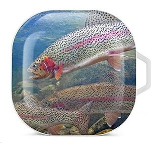 Gouden Forel Oordopjes Hoesje Compatibel met Samsung Hard Shell Beschermhoes Wit-Stijl