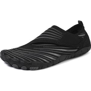 kumosaga Wandelschoenen op blote voeten dames, antislip zwemschoenen, ademende buitenschoenen met brede neus for dames en heren (Color : Black2, Size : 36 EU)