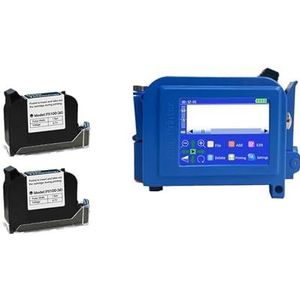 Mini Inkjet Printer PC11Plus 12,7/25,4 mm mini draagbare printer, 2D Strip Lot-logo vervaldatum, handheld inkjetprinterlabels instelbare afdrukhoogte(With 2 inks-12.7mm)