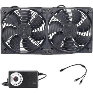 12 cm 120 mm snelheid grote lucht 110 V 220 BTC LTC mijnbouwmachine werkstation kast grafische kaart rack koeler koelventilator(Gold)