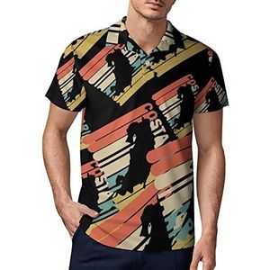 Retro Stijl Costa Rica Silhouette Heren Golf Polo-Shirt Zomer Korte Mouw T-Shirt Casual Sneldrogende Tees 5XL