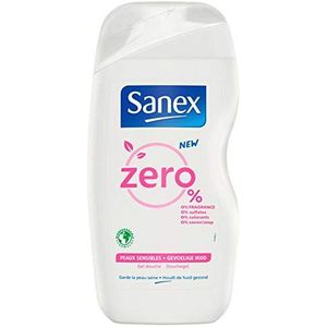 6 x Sanex douchegel ""Zero% Sensitive Skin"" voor de gevoelige huid - 500ml