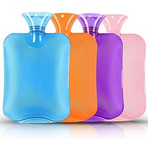 OIFAODAO, Warmwaterkruik Rubber Hoge dichtheid Winter Handwarmer Draagbare dikke warmwaterflessen Zakvoeten Warmwaterzak,Warmwaterkruik(Orange)