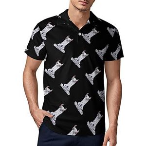 Yoga Llama Alpaca Heren Golf Polo-Shirt Zomer Korte Mouw T-Shirt Casual Sneldrogende Tees XL