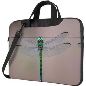 SSIMOO Lollipop stijlvolle en lichtgewicht laptop messenger tas, handtas, aktetas, perfect voor zakenreizen, libelle, 15.6 inch