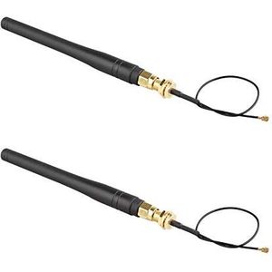 Jopto 2 433 MHZ Antenne 3DBI Hoge Gain Hotspot Omnidirectionele WiFi Rechte RP-SMA Vrouwelijke Connector met U.FL naar RP-SMA Mannelijke 3G 4G WIFI Module Coaxiale Pigtail 15 cm RF 1.13 Antenne Kabel