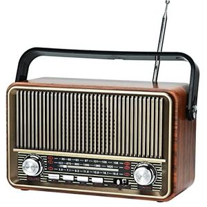 Bluetooth FM AM SW stereoradio, ondersteuning USB-schijf, USB/TF-kaart, AUX-aansluiting - muziek spelen met oplaadbare batterij, ingebouwde luidspreker