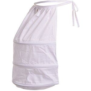 BLESSUME Victoriaanse Crinoline Petticoat Drukte Wit, Kleur: wit, one size