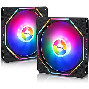 CONISY 120mm PC-behuizing ventilator ultra stille LED desktop computer koelventilatoren (kleurrijk)