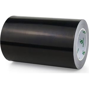 BOMEI PACK Zwart 200 mm x 50 m aluminium plakband, zelfklevend aluminium plakband, water- en hittebestendig tape om te verzegelen