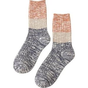 Możesz nosić te ciepłe zimowe skarpetki, zarówno n Unisex katoenen winterthermosokken 2 stuks veelkleurig(Orange Hem)