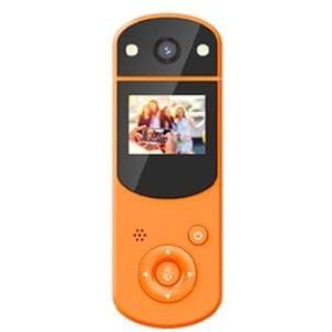 Actiecamera, Handheld DV Action Camera, Multifunctionele 1080P digitale camera, Actiecamera 4K, Draai de Selfie Lens Recoring MP3-speler camera(Orange)