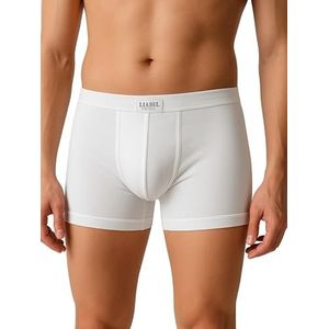 Liabel LB320 Boxershorts voor heren, katoen, elastische onderbroeken voor heren, katoen, ademend, set, onderbroeken voor heren, kleurrijk, wit, zwart en kleurrijk, ondergoed, set van 6 stuks, Wit, L