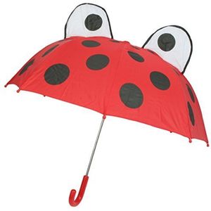 Atino Kinderen 3D Fun Dieren Paraplu, Rode Lieveheersbeest, Eén maat