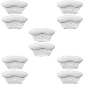 5 Set van Hiel Pads voor Grote Schoenen Anti Slip Schoen Grips Zachte Spons Hak Liners Sticker Wit 9mm