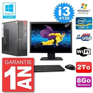 Fujitsu PC Esprimo E520 Display 27 inch i3-4130 RAM 8 GB harde schijf 2 TB DVD-brander WiFi W7 (gereviseerd)