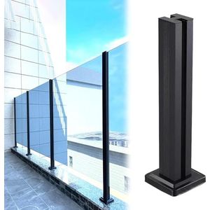 Trapleuningen roestvrij stalen balustradepalen 10 mm glazen balustradepalen - zwart roestvrijstalen relingsysteem voor trappen, balkons, dekken en zwembadafrasteringen voor binnen en buiten