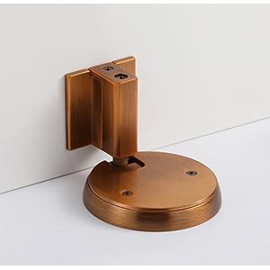 ZSLBMD Non-Punch Deur Stop Waterbestendig Zinklegering Deurstopper Deurhouders Nagelrijke Mechanische Deurstop Meubels(Yellow bronze)