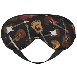 CRJSYCBYB Gitaren Gedrukt Zacht Oogmasker Slapen Oogmasker Reizend Oogmasker