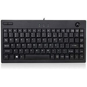 Adesso - Mini USB - Toetsenbord - Zwart - Geïntegreerde Optische Trackball